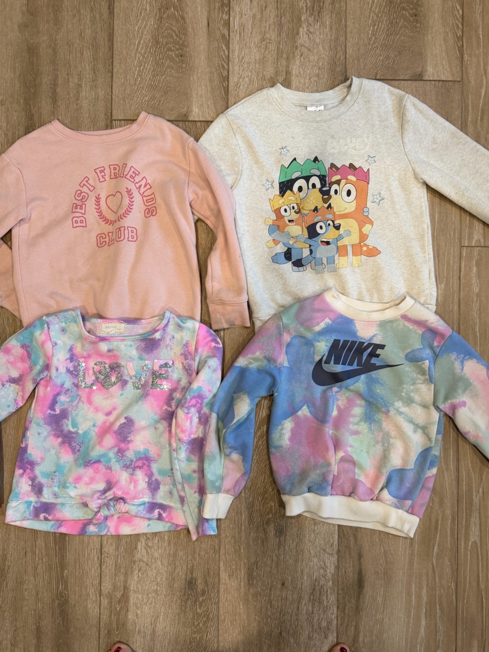 FOUR girls sweatshirts
